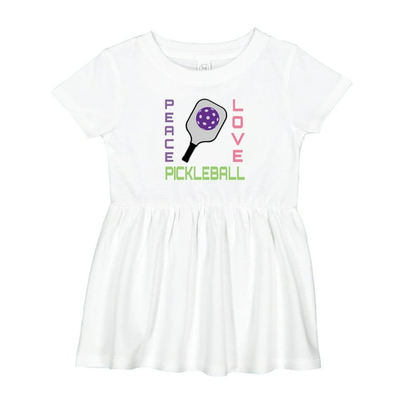 Inktastic Peace Love Pickleball Girls Baby Dress