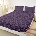 thumbnail image 3 of Feelyou Purple Mandala Damask Twin Sheet Sets, Magic Dragonfly Animal Bedding, 3pcs, 3 of 7