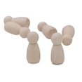 thumbnail image 3 of 20 Pack Lots Wooden Peg Dolls Unfinished Bodies Dolls Figurines Wedding Cake Toppers DIY Decoration Craft (55mm) 55mm Woman, 3 of 7