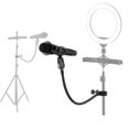 thumbnail image 4 of Iron Desk Mic Stand Universal Hose Clamp Adjustable Shelves Microphone Flexible Tube Clips, 4 of 9