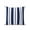 Navy, White, Blue, variant on 1 Pack Outdoor Throw Pillow, Navy Blue Striped Waterproof Pillow with Insert Included, Blue Geometric Line Stripes Farmhouse Decorative Accent Cushion Sofa Pillows for Patio Porch, 18 x 18 In