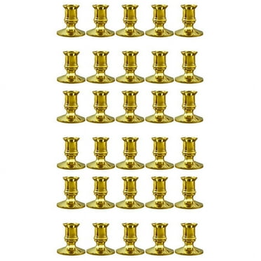 30X Gold Pillar Candle Base Taper Candle Holder Candlestick Christmas Decor