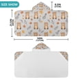 thumbnail image 4 of Yayeee Kids Hooded Towel with Hand Pockets Beach Soft Absorbent Bath Wrap 50 x 23.5 inch, Brown Cartoon Bears, 4 of 5