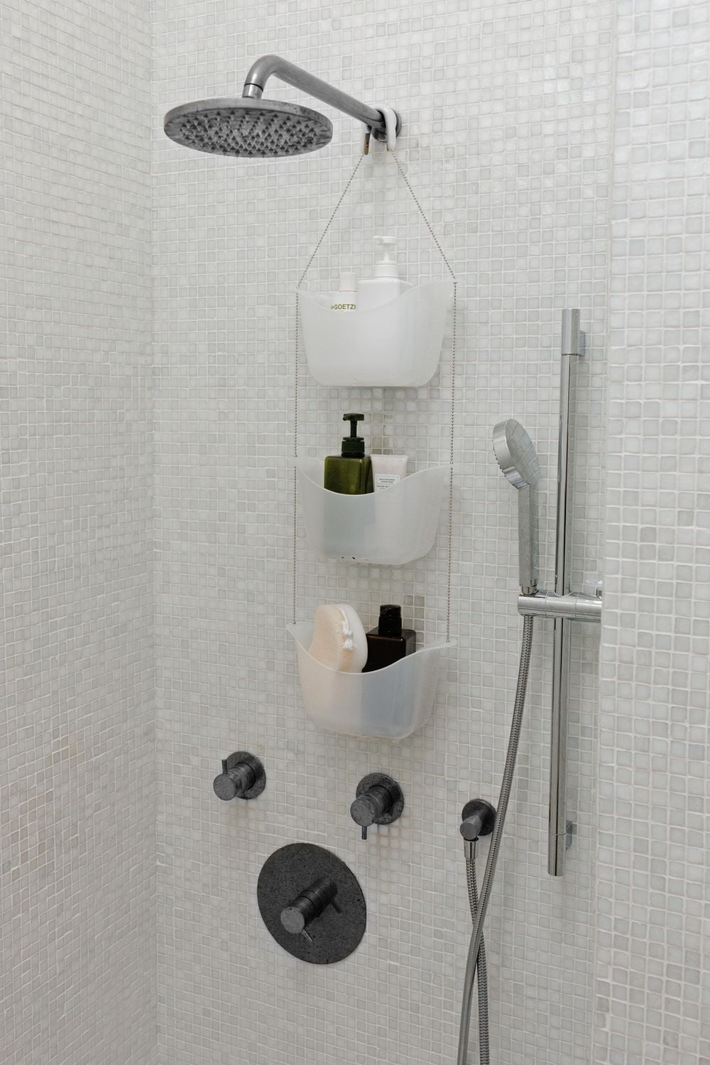 Bask Shower Caddy White/Nickel