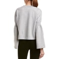 thumbnail image 3 of Romeo and Juliet Couture HEATHER GREY Women's Bell Sleeve Sweatshirt, US Small, 3 of 3