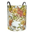 thumbnail image 2 of Haiem Ducks And Flowers Leather Dirty Clothes Laundry Basket,Sturdy & Waterproof,Collapsible Round Design For Efficient Space Management,Multi-Purpose Storage Basket, 2 of 8