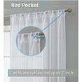thumbnail image 3 of THD Scarlett Semi Sheer Pocket Top & Back Tab Lightweight Window Curtains Drapery Panels, 2 Panels, 3 of 5