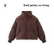 thumbnail image 5 of Qarigey Chaqueta acolchada para mujer, abrigo acolchado cálido de invierno suave y transpirable, chaqueta de transición cálida para invierno Abrigos y chamarras café S, 5 of 6