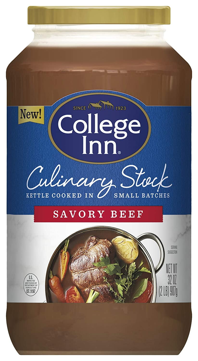 College Inn Culinary Stock Savory Beef 32 Ounce Glass Jar Walmart Com Walmart Com