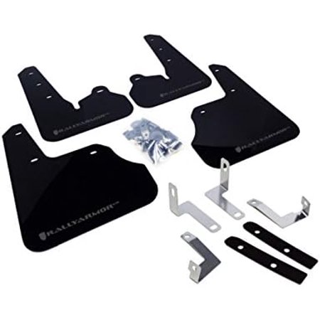 Rally Armor MF22-UR-BLK/GRY Black, Gray Mud Flap with Logo (12+ Subaru Impreza 5dr Hatch/4dr Sedan UR), 1 Pack