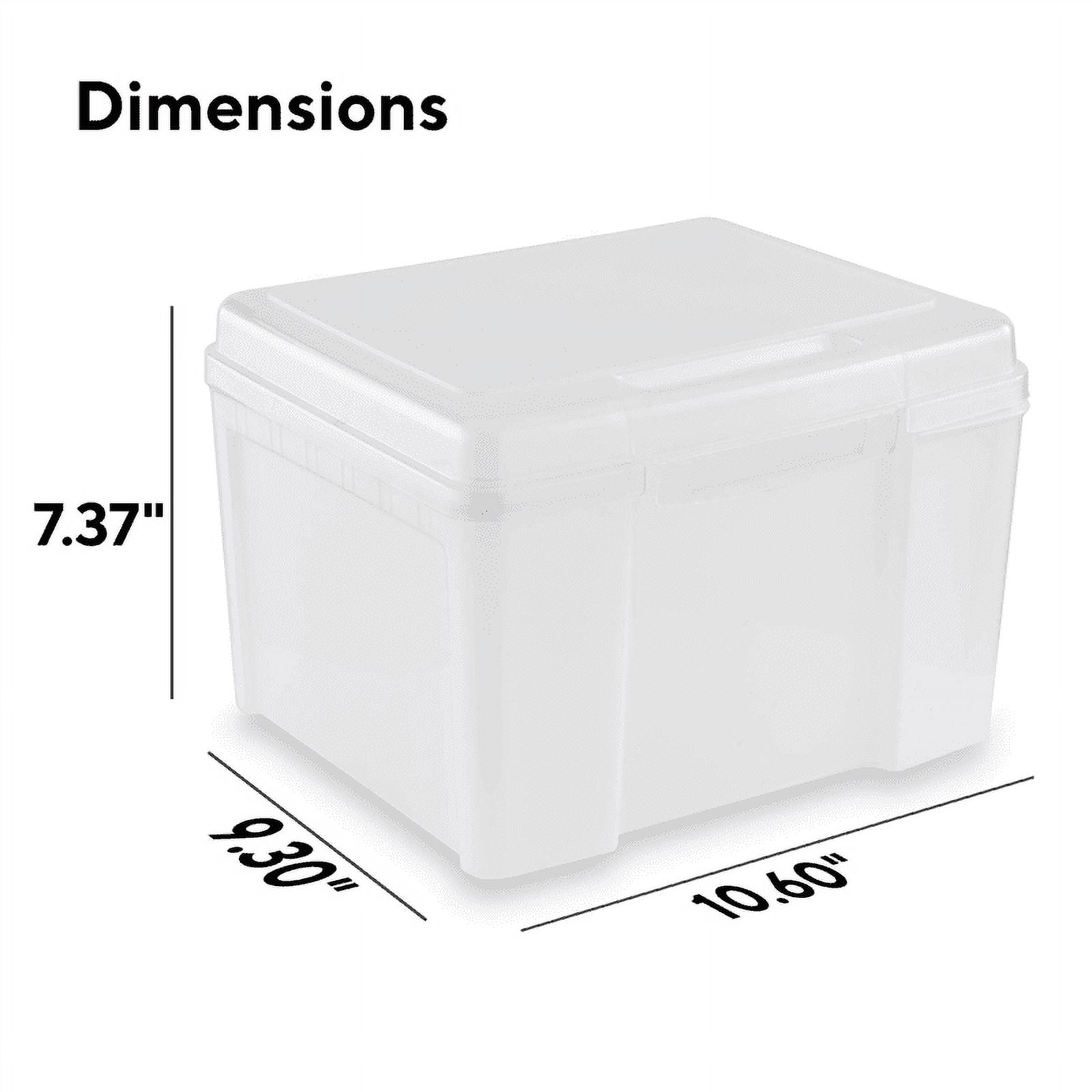 Greeting Card Organizer & Storage Box with 6 Adjustable Dividers for Holiday Birthday Get Well Cards Photos, Crafts .