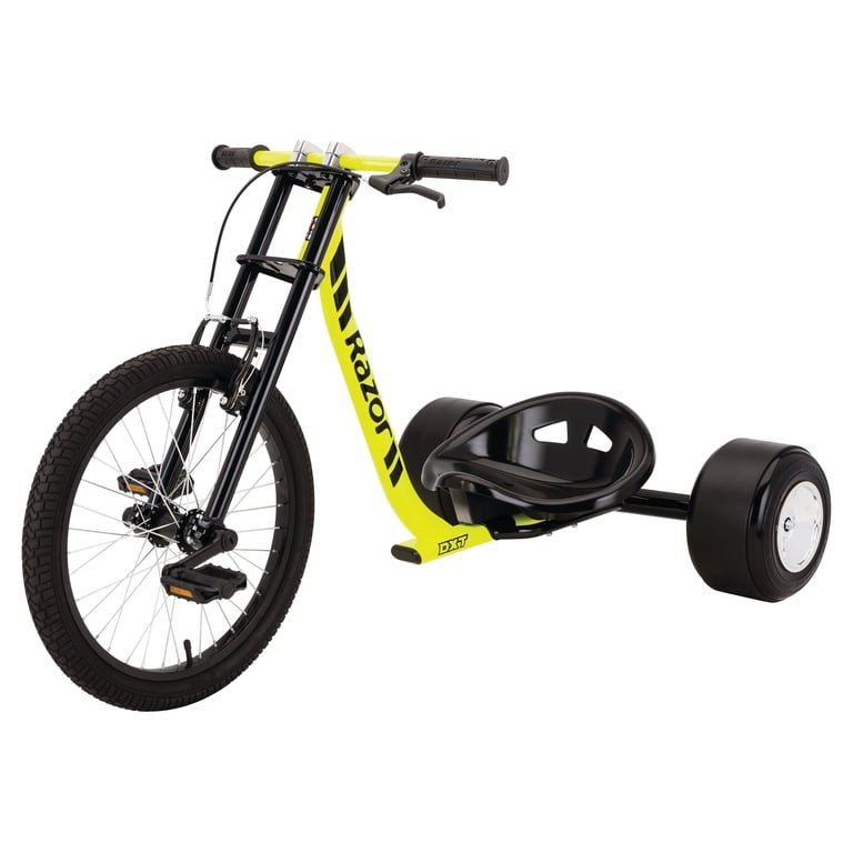 Razor DXT Drift Trike Black/Yellow Steel Frame Tricycle photo 1