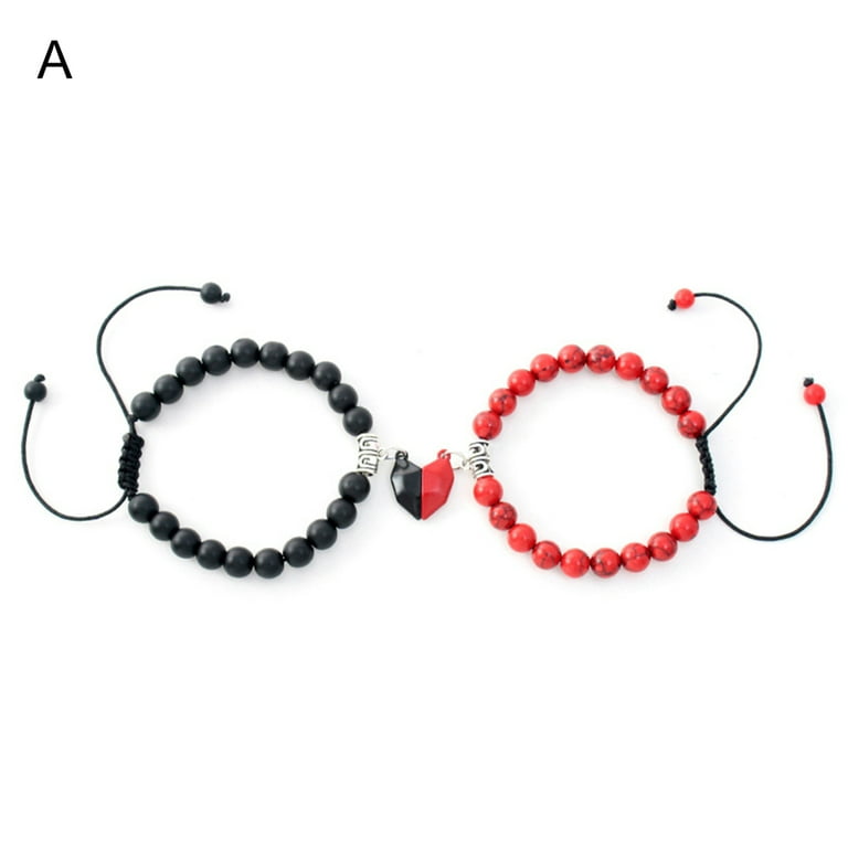  TENDYCOCO 2 Sets Necklace Bracelet Bead Bracelet Heart Picture  Necklace Gift for Couples Valentine Heart Magnet Necklaces Couples  Projection Necklace Alloy Magnetic Men and Women Accessories : Clothing,  Shoes & Jewelry