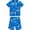Blue Shark, variant on QEFJNO 2-8Y Kids Boys Cotton Pajamas Set 2PCS Short Sleeve Top and Shorts for Toddler Boys Shark Pjs Summer