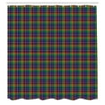 thumbnail image 2 of Ambesonne Fashion Shower Curtain, Plaid Pattern on Dark Back, 69"Wx70"L, Violet Forest Green Blue, 2 of 4