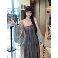 thumbnail image 5 of Grey Women Loose Fit Long Sleeve Open Front Sweater, 5 of 9