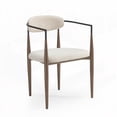 thumbnail image 4 of Gold Accent Iron Frame Dining Chairs: Modern Aesthetics & Upholstered Luxury, 4 of 12