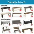 thumbnail image 5 of Dowbom Stretch Dining Room Bench Covers,Upholstered Bench Seat Cushion Slipcovers Anti-Dust Removable Washable Spandex Jacquard Bench Slipcover for Kitchen Living Room Bedroom-large-H, 5 of 7