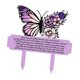 thumbnail image 5 of Marcador de tumba conmemorativo, estaca de jardín de mariposas, entierro, resistente a intemperie, decoración de cementerio, placa, letrero para Púrpura, 5 of 8