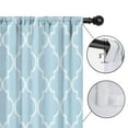 thumbnail image 4 of Blackout Kids Curtains,Light Blue Geometric Quatrefoil Pattern Childrens Insulated Curtains Set Of 2,Bedroom Essentials,Toddler Room Decor 42x63in(106x160cm), 4 of 5