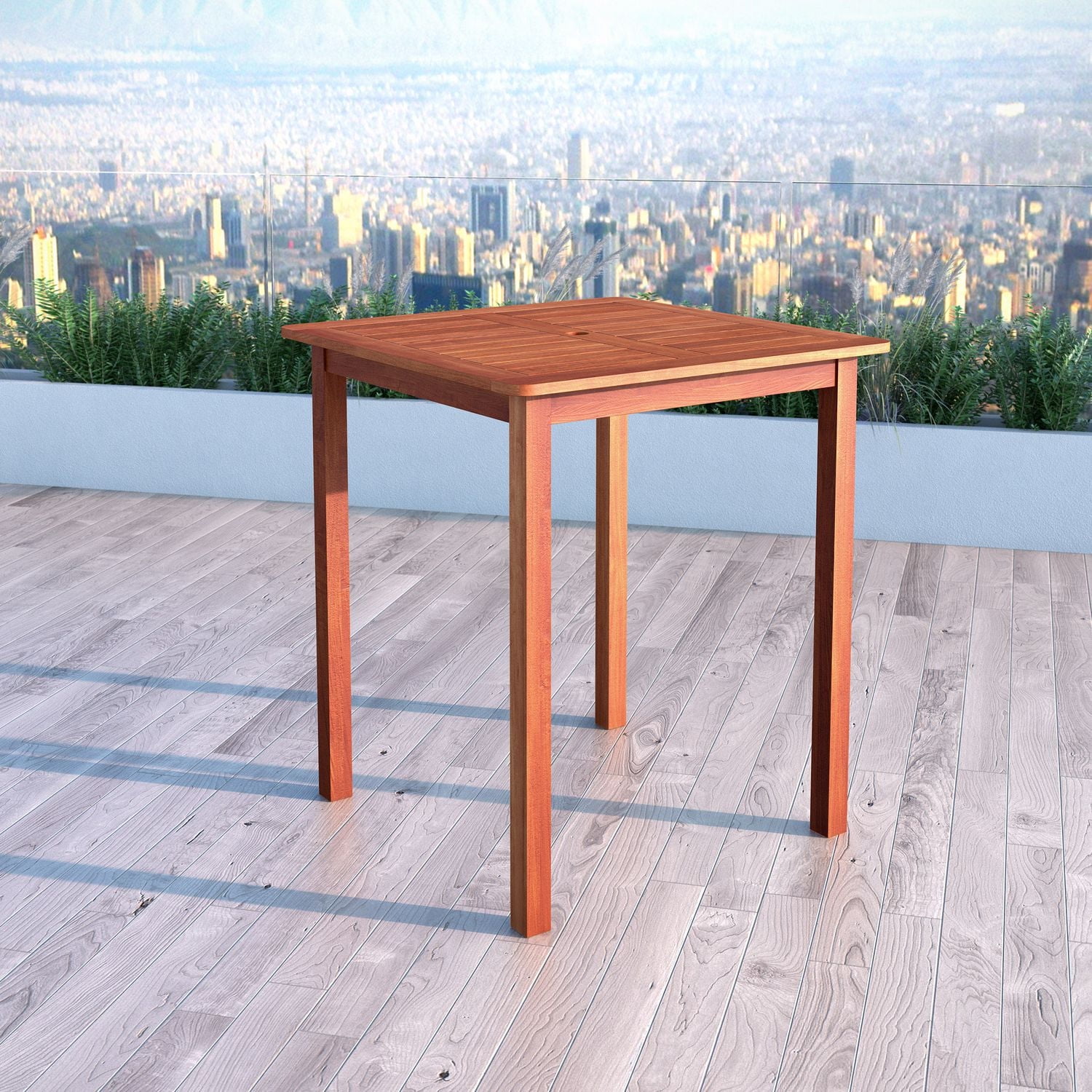 CorLiving Miramar Hardwood Outdoor Bar Height Table