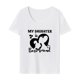 thumbnail image 4 of Camiseta para mujer Camiseta básica Moda Streetwear Camisa de cuello redondo para viajes de vacaciones SG, 4 of 10