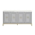 thumbnail image 2 of Star International Furniture Traditions Azure Wood & Carrera Sideboard in Gray, 2 of 10