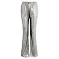 thumbnail image 6 of Mepaouo Women's Sequin High Waist Flare Leg Pants Bell Bottom Glitter Club Trousers Night Out(Silver,XL), 6 of 8