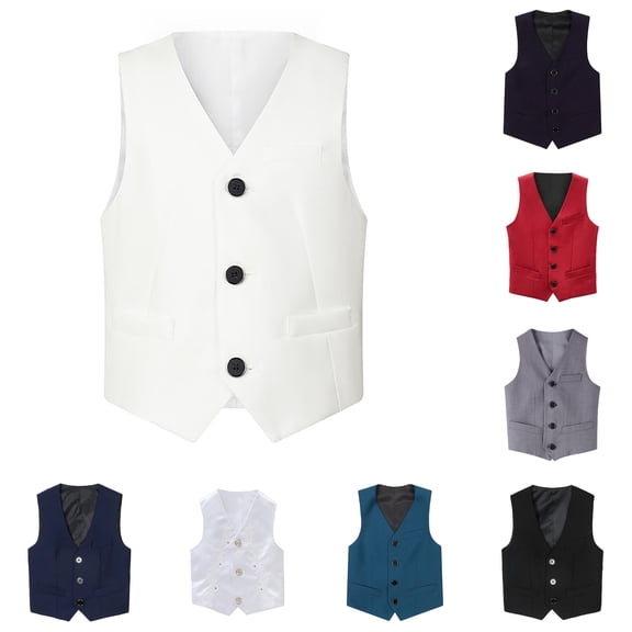 Boy's 4 Button Formal Suit Vest Size 7-8 Years