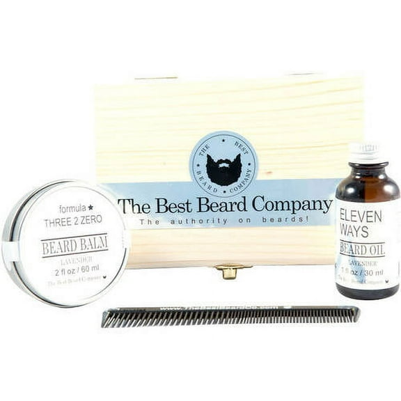 The Best Beard Company Lavender Premium Grooming Kit, 4 pc
