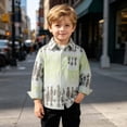 thumbnail image 6 of Taqqpue Toddler Boys Long Sleeve Button Down Shirts Kids Casual Plus Size Plaid Blouse Shirt,Loose Fit Fall Winter OverSize Jacket Tops for Boys 2-7 Years, 6 of 10
