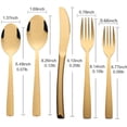 thumbnail image 2 of 5 Pieces Gold Flatware Set Metal Stainless Steel Cutlery Set Reusable Knife Fork Spoon Set, 2 of 6