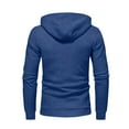 thumbnail image 5 of Mens Long Sleeve Hooded Sweater Coat With Solid Color Zipper Pocket In Autumn And Winter, 5 of 5