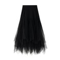 thumbnail image 2 of Fesfesfes Skirts for Women Irregular Long Tulle Skirts Elastic High Waist Mesh Tulle Tutu Maxi Skirt, 2 of 7