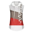 thumbnail image 3 of Summer Hoodie Tank Tops for Women Casual Sports Sleeveless Tee Shirts with Hood Drawstring Workout Clothes M-3XL (XXL, White 01), 3 of 3