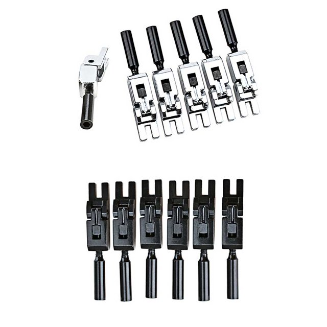 pitrice 6pcs Guitar Bridge Brand New Block Electric Components Saddle Instrument Music Saddles Entertainment with Wrench GAQ75 Black