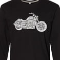 thumbnail image 4 of Inktastic Distressed Motorcycle Long Sleeve T-Shirt, 4 of 5