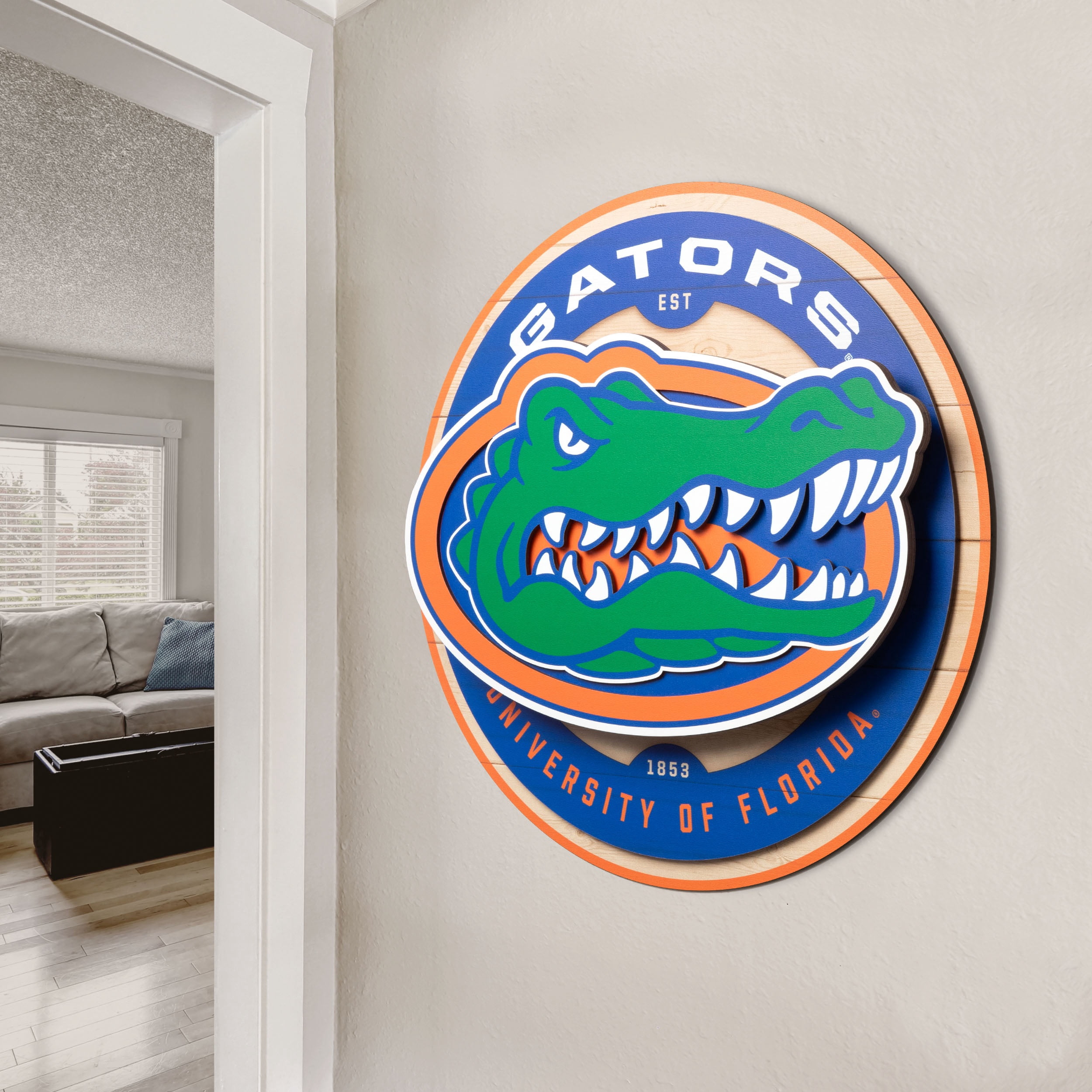 YouTheFan NCAA Florida Gators 3DX Circle Wall Art