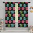 thumbnail image 5 of Blackout Kids Curtains,Black Cartoon Dinosaurs Skeletons Boxes Pattern Childrens Insulated Curtains Set Of 2,Bedroom Essentials,Toddler Room Decor 42"x63", 5 of 5