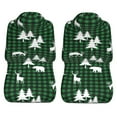 thumbnail image 4 of Haiem Christmas tree green plaid Printed Car Seat Covers Set of 2, Universal Fit Car Seat Covers,Protective Seat Covers,Comfortable Car Seat Covers, Easy Installation Seat Covers, 4 of 9