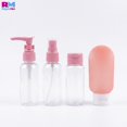 thumbnail image 2 of Kit de Viaje 4 Botellas Para Líquidos Rellenables Plástico rosa, 2 of 7