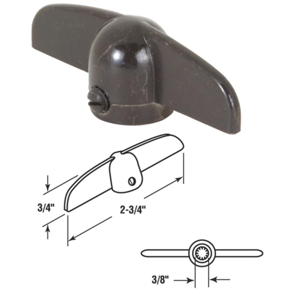 Brown Casement Window THandle Crank