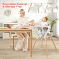 thumbnail image 4 of Costway 6-in-1 Convertible Wooden Baby Highchair Infant Feeding Chair with Removable Tray Beige, 4 of 8