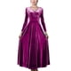 thumbnail image 5 of Vestido Largo De Manga Larga Con Cuello En V, Vestido Largo De Fiesta Cómodo Y Encantador, Fluido Para Citas Para Cumpleaños Para Dama YLSHRF Otros, 5 of 6