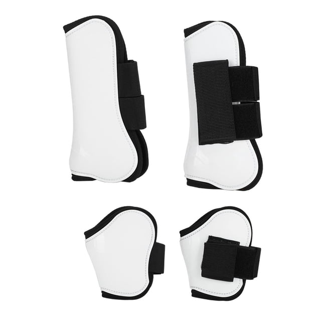 Horse Leg Protector,4PCS White PU Shell Horse Riding Equipment Horse Boot Wrap Optimized for Excellence