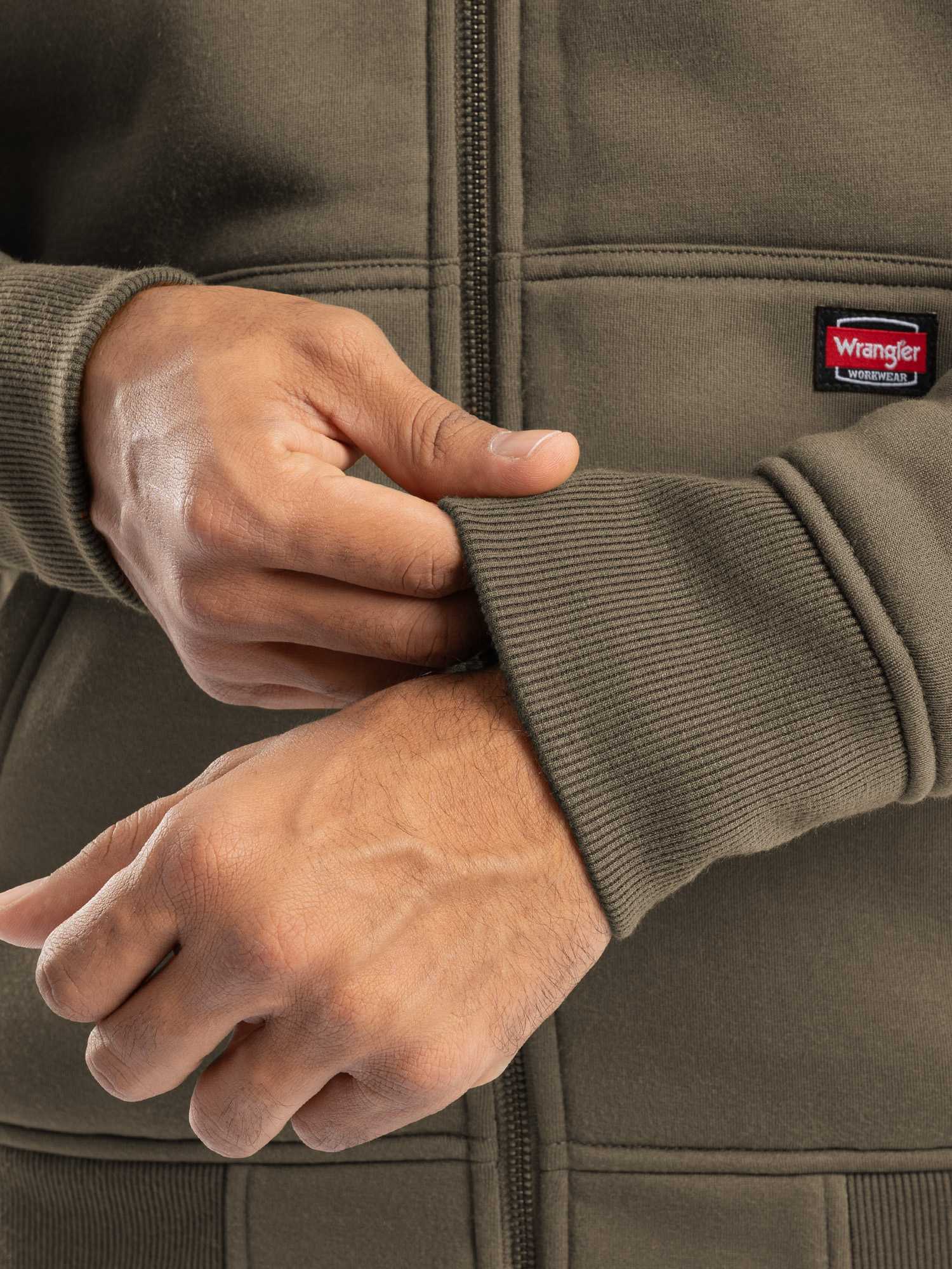 Wrangler Workwear Men's Quilted Zip-Up Fleece Hooded photo 8