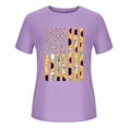 thumbnail image 4 of Qiopertar T-Shirt Mode Décontracté Imprimé Col Rond Manches Courtes Ample Pull Grandes Économies de Vacances! Moins de 5$ jusqu'à 90 % de Réduction, 4 of 4