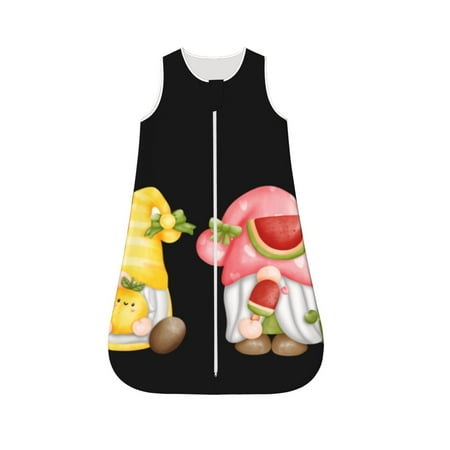 

Cauagu Hello Summer Gnome for Infant Wearable Blanket Unisex Girl Boy Swaddle Transition Sack - Newborn Essentials Sleep Clothes-Large