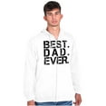 thumbnail image 4 of Best Dad Ever Cool Fathers Day Gift Men's Big & Tall Graphic Zip Up Hoodie Brisco Brands 3X, 4 of 5