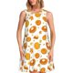 thumbnail image 1 of Easygdp Pumpkin Maple Leaves para Vestido Transpirable de Mujer, Vestido Suelto de Manga Corta con Pliegues y Bolsillos para el Verano, 1 of 7